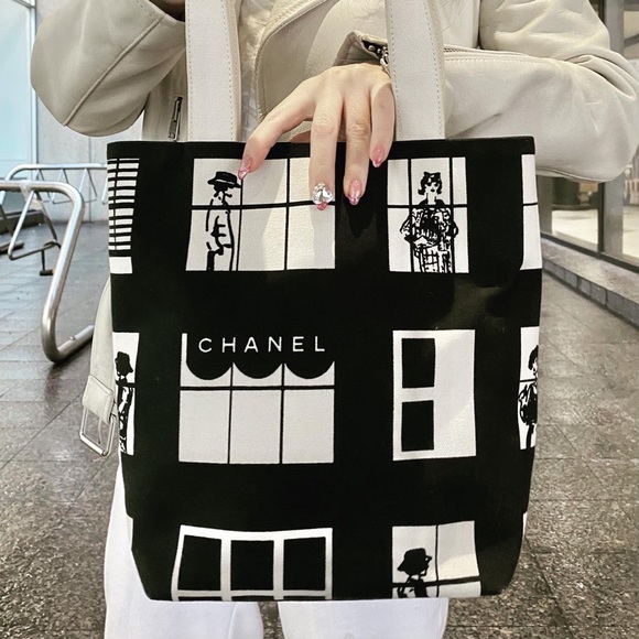 CHANEL Handbags - ✈️sold✈️CHANEL vintage cotton handbag